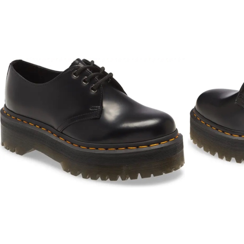 Dr. Martens 1461  Quad Smooth Leather Platform Shoes
